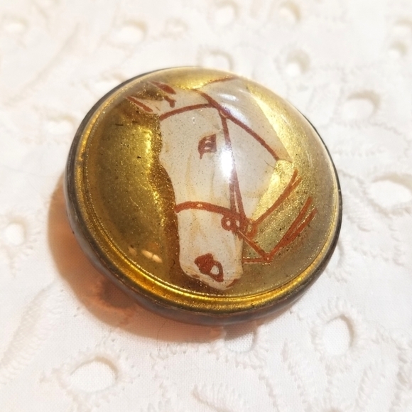 VICTORIAN Bridle Rosette Brooch Antique - Picture 2 of 5